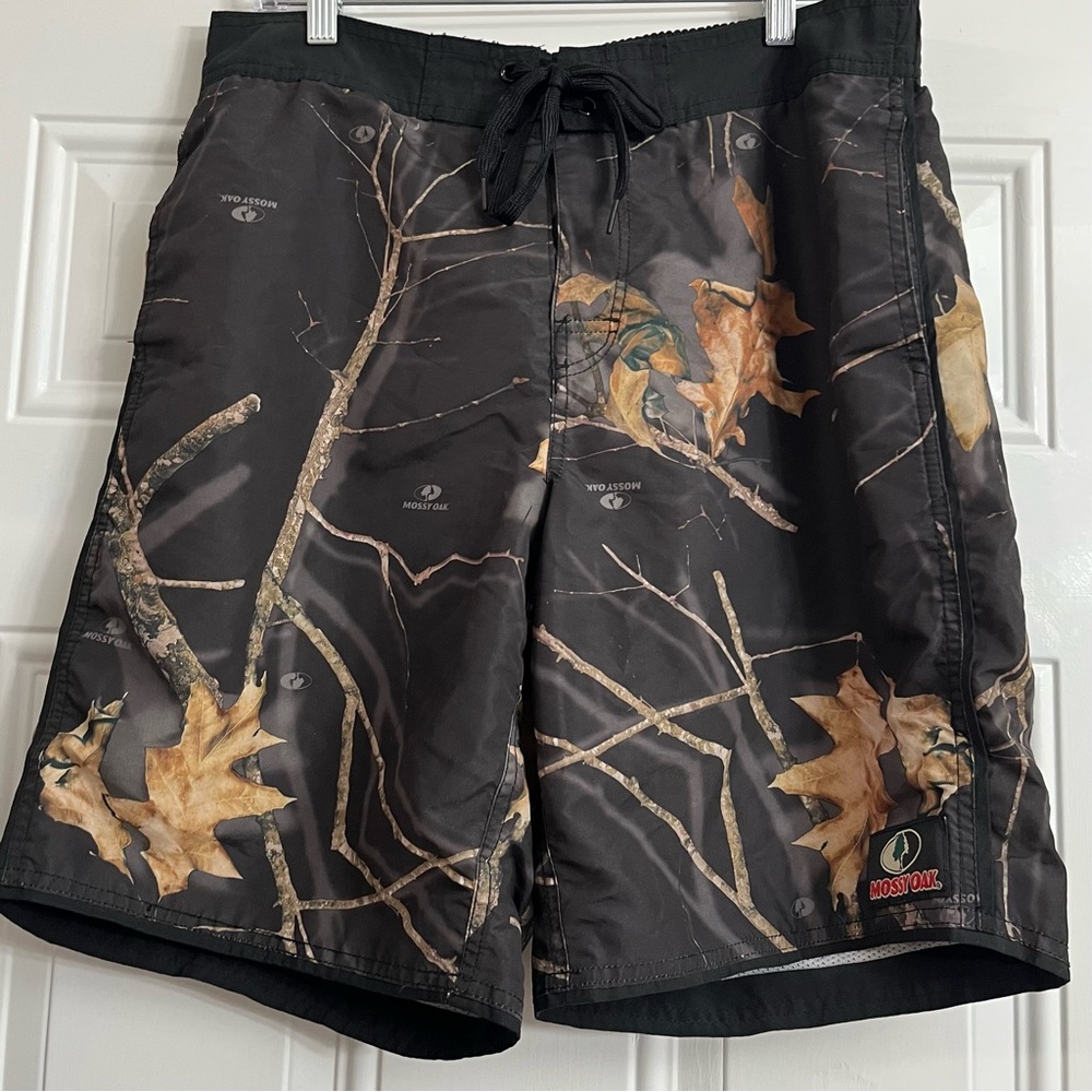 MOSSY OAK MENS LARGE TRUNK SWIM SHORTS CAMOUFLAGE